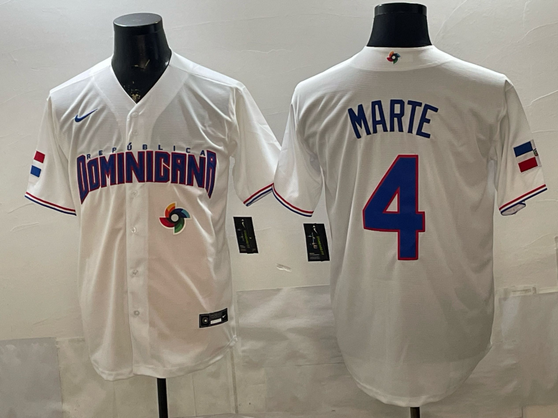 Men 2026 World Cub USA #4 Marte white Nike MLB Jersey 002